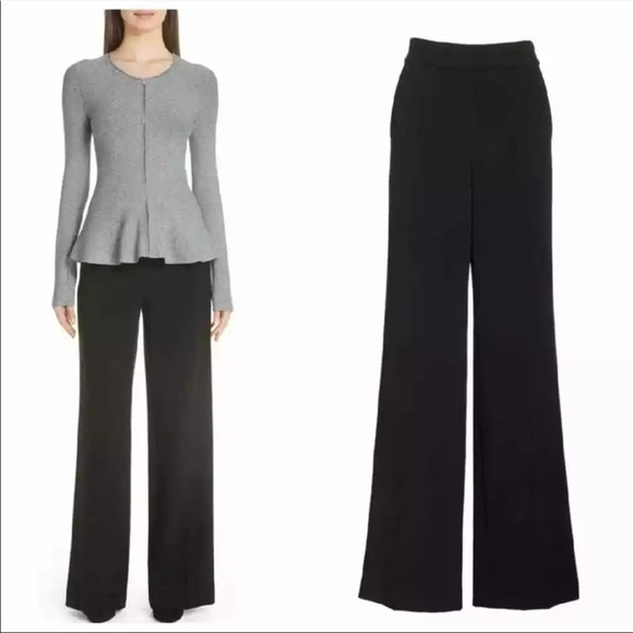 💼 Theory - Talbert Admiral Crepe Wide Leg Pants Black - XS - Picture 2 of 7